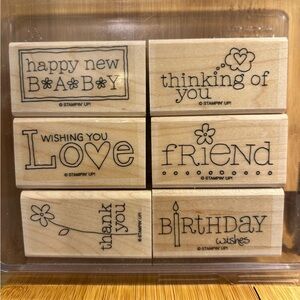 Stampin' Up! Wooden Stamp Set - Natural Tan